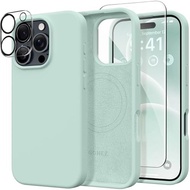 GONEZ Magnetic for iPhone 15 Pro Case, Compatible with MagSafe, [Screen Protector + Camera Lens Prot