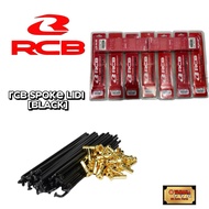 RCB SPOKE BLACK ALLOY LIDI RACING BOY [BLACK] SPOKES AND NIPPLES SPOKE172 184 157 168 161 180 155