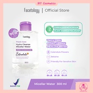 Facetology Triple Care Hydra Cleanse Micellar Water 300 ML 100ML Pembersih Wajah Sensitive Skin Pembersih Make Up Tanpa Bilas