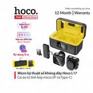 Micrô kỹ thuật số không dây Hoco L17 Dock hiển thị Pin cài áo từ tính kép micro cổng TypeC kèm đầu c