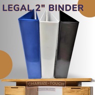 Legal F4 size Ring Binder 2" 3 D Ring with Front and Back clear plastic cover book files organizer
