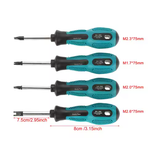 4pcs U Fork Type Magnetic Screw Driver CRV Multifunctional Hand Tool U Fork Screwdriver Bits Set