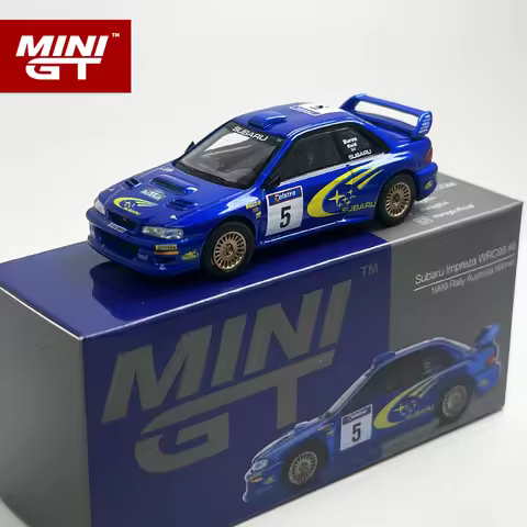 MINIGT 1:64 Subaru Impreza WRC99 1999 Rally Australia Winner #5 Australia exclusive Metal Blue alloy