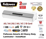 Fellowes Amaris A3 Heavy Duty Laminator - InstaHeat 6 Rollers (Laminator Machine, laminate machine, 