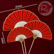 [SUPER CHEAP ️] – 9 red fans - Birthday cake decoration