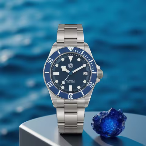 San Martin SN0121TD 300M Diving Watch Man Grade5 Titanium Mechanical Watch PT5000 Movement Sapphire 
