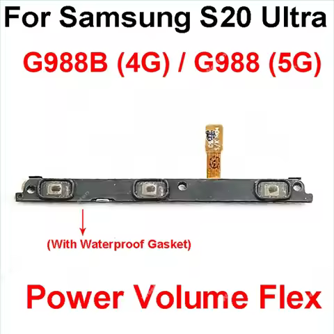 Power Volume Side Button Flex Cable With Waterproof Gasket For Samsung Galaxy S20 FE S20 S20+ S20 Pl