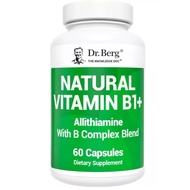 Dr. Berg Natural Vitamin B1 B6 B12 Complex - 60 Capsules Allithiamine Supplement with 8 Essential Vi