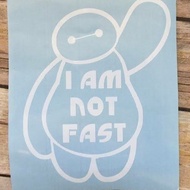 Baymax i am sticker not fast outline glass sticker cutting cool car sticker