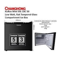 CHANGHONG Kulkas Portable Mini Bar 50L Low Watt + Freezer CBC 50 CBC50