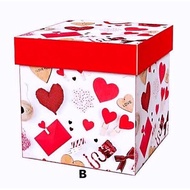 [READY STOCK] Bouquet box 15cm x 15cm love box (M Size)