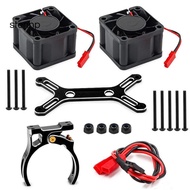 RC Car Upgrade Dual Cooling Fan 4985 1717 Motor Heat Sink Kit for 1/5   6S 8S  KRATON Outcast Black