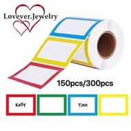 Name Tag Labels 150 Pcs /300 Pcs Colorful(red,yellow,blue,green) Plain Name Label Stickers