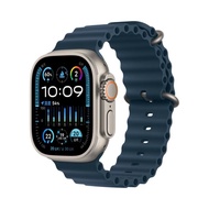Apple Watch Ultra 2 (GPS + 行動網路) 49mm 鈦金屬錶殼/藍色海洋錶帶 MREG3TA 智慧手錶 #春節出遊
