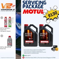 Motul H-Tech Engine Oil Servicing Package 5W30/5W40