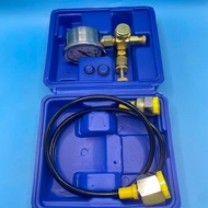 Nitrogen Cylinder for Excavator Breaker, Gun Head 4L 8L Inflatable Steel Cylinder, Nitrogen Meter, H