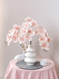 1 件人造蘭花枝 - 戶外前廊 Diy 插花和花瓶填充物、家居/客廳/電視櫃裝飾、壁爐裝飾