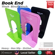[MasLoT] 2 in 1 Heavy Duty Metal Colourful Bookends Book Ends 7" / 8" / 9" Office Stationery Equipme