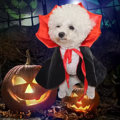 Halloween Vampire Devil Cape Cloak Pet Costume Adjustable Red Black Pet Cat Vampire Cape Pet Accesso