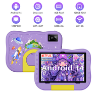 Kids Tablet,10.1inch Android 14 Tablet For Kids With A523 Octa-Core 2.0GHz, 4GB RAM+128GB ROM,Wifi 2