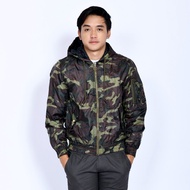 Emoline Bomber Jacket Army - Jaket Bomber Loreng Army Coklat Tua
