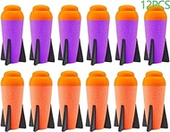 Aevdor Mega Missile Refill for Nerf N-Strike Elite Series, 12 Packs, Compatible Darts Foam Rockets Bullets for Nerf Blaster Gun (Purple&amp;Orange)