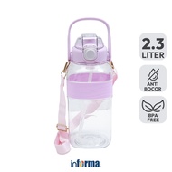 UNGU Informa Appetite Beldiq Tritan Drinking Bottle 2.3 ltr - Purple Tumbler Water Bottle Drinking P