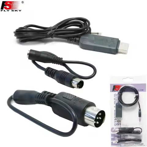 FLYSKY FS-SM100 SM100 RC USB Flight Simulator FMS Cable Set for FLYSKY FS-i6 i10 i6X FS-T6 FS-CT6B T