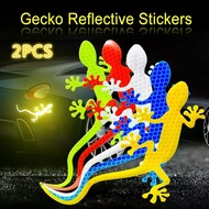 Reflective Gecko Stickers Car Stickers Night Safety Driving Warning Gecko Strip Light Reflector Auto