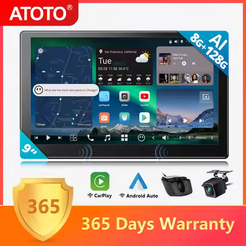 ATOTO 9 inch Android Multimedia Car Stereo 2 Din Navigation Bluetooth Apple Carplay Screen Android A
