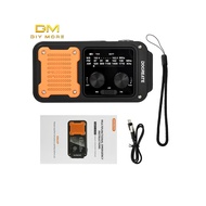 DIYMORE DC 5V 2A 7-in-1 Multifunctional Emergency Radio AM/FM/WB Full Band Portable Radio Type C Int