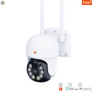Tuya กล้องติดตามรถยนต์สำหรับกลางแจ้ง3MP HD กล้อง PTZ Wi-Fi ระบบเสียงสองทางระบบ P2P การมองเห็นได้ในเว