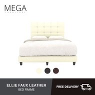 [Bulky] Ellie Faux Leather Bed Frame - Single, Super Single, Queen, King