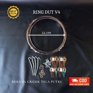 Ring ketipung ring kendang ukuran 22 cm krom V4 ring lebih tebel baut uk 10