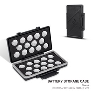 JJC Coin Cell Battery Case Storage Box Organizer For 28 CR1632 CR1620 CR1616 or 35 LR44 CR44 SR44 35