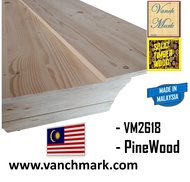 ( 18 mm x 450 mm W x 8 ft L )new solid pine wood 100% timber table top S4S table top vm2618 ( Main, Pintu ,Kayu ,kitchen ,dining ,desk ,rumah ,furniture, house ,wooden,desktop,gaming,meja,computer,pine)
