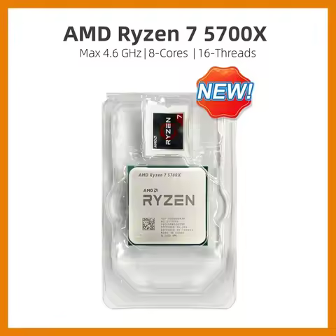 AMD Ryzen 7 5700X Desktop Processor 3.4 GHz 8-Cores 16-Threads Unlocked 7NM L3=32M AM4 CPU For B550M