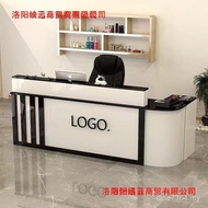 Counter Barber Shop Arc Front Desk Commercial Reception Simple Bar Counter Modern Beauty Salon Semic