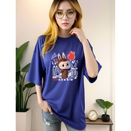 [AMYGO] 2W030/2W031 M-5XL Loose Tshirt Women Plus Size Baju T shirt Perempuan Tops Tshirt Woman Mura