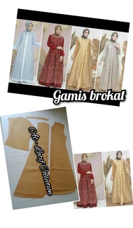 pola instan / pola jiplak GAMIS BROKAT