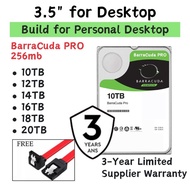Barracuda Pro SATA 10TB 12TB 14TB 16TB 18TB 20TB HDD 7200RPM 256MB 3.5" for PC Desktop Computers