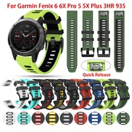 [HOT JUXXKWIHGWH 514] 26/22มม. Quick Fit สำหรับ Garmin Fenix 6X Pro 5X 3 3HR ซิลิโคน Easyfit สายรัดข้อมือสำหรับ Garmin Fenix 6 6 Pro 5 5 Plus นาฬิกา
