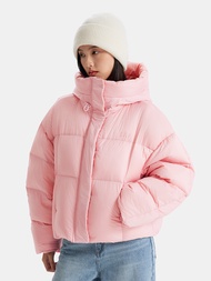 女裝|Logo連帽羽絨外套-粉色