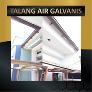 Talang Air Hujan Lisplang Rumah Metal Baja Galvanis 15 cm Hitam