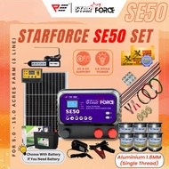 (SE50 1.8S Set For 5.0-7.0 Acres) StarForce SE50 Energizer Electric Fence Pagar Elektrik Solar Pagar