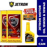 【100% ORIGINAL】JETRON 10W40/ 15W50 Fully Synthetic Ester 4T Engine Oil/ Minyak Hitam Motor SL MA2 4T