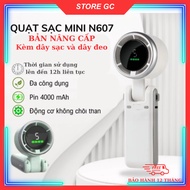 Handheld Mini Fan N607 4000mAh Battery, Rechargeable Turbo Fan, Noiseless Fast Cooling