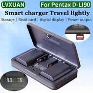 D-LI90 Battery Charger with Card Deading functionFor Pentax 645D645ZK-01K-1K-1 IIK-3 Mark IIIK-5K-5