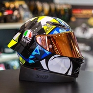 Helm Motor AGV Pista GP RR Soleluna 2022 Original Rossi Full Face Moto