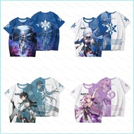 Honkai Star Rail Jingliu Fu Xuan Cosplay T-Shirt - Summer Short Sleeve